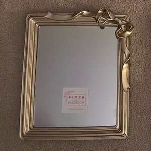 Gold Bow Ribbon Accent Mirror 8X10 Brand New